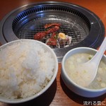 炭家 - ご飯とスープ