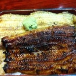 川昌 - 白焼きと蒲焼のハーフ2100円
      