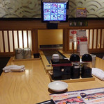 がってん寿司 承知の助 イオンモール羽生店 - 座席からレーンを撮影