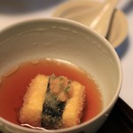 柳生の庄 - 朝食の一例：嵯峨豆腐　揚げ出し風