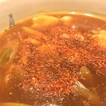 味奈登庵 - カレー南蛮そばには唐辛子だ！  
      今年もお世話になりました！  
      ブチまけろ！  #BCMKR!