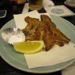 井魚家いむら - 鯵の骨揚げせんべいです