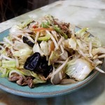 玉蘭 - 野菜炒め(単品)　野菜がしゃきしゃきで、控えめの塩味。