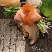 築地青空三代目 大名古屋ビルヂング店 - カワハギ肝載せ