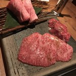 焼肉うしごろ - タン、はらみ、リブシン（ロース？）