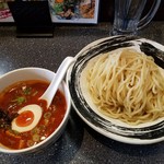 つけ麺道 一貫 - 赤辛 つけ麺  大盛