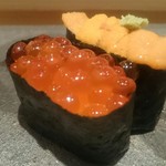 三宿の寿司 えん - 釧路のイクラ&根室のバフン雲丹