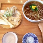 まん作 - 野菜天ぷら（冷かけ、別盛り）