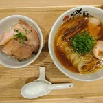 中華蕎麦 時雨 - 2017年12月　中華蕎麦+お肉のっけ丼　780+350円