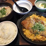 街かど屋 - かつとじ定食¥690+かす汁変更¥150