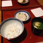 魚菜 ぎやまん - 〆のご飯 お吸い物 香の物(*￣∇￣)ノ