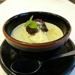 ペンションプチポワ - 朝食のスイーツ 抹茶プリン