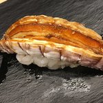 晶 - 『子持ちシャコ』寿司 晶さんの『シャコ』は握る前に、再度湯通しするので暖かくて柔らかいです！