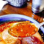 アジアンスープカリー べす - 2017/12  スープ(ピントが合ってなくてｍ（ｽｲﾏｾｰﾝ)
