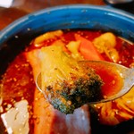 アジアンスープカリー べす - 2017/12  トッピングの揚げブロッコリー