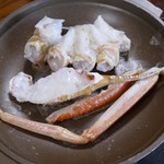 いけ活かに 竹林 - 蟹陶板焼き