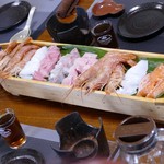 いけ活かに 竹林 - お造り盛り合わせ