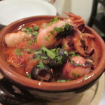 イイダコのアッフォガード（トマト煮込み）（750円）