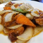 昇竜苑 - 鶏肉の甘酢あんかけ（日替わりランチ）