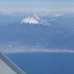 大阪国際空港(伊丹) ダイヤモンド・プレミアラウンジ - 機内から富士山