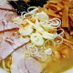 中華そば べんてん - 塩ラーメン中盛＋チャーシューメンマ①