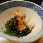 寿司・うなぎ 羽子吾 - 自家製あん肝ポン酢少し食べしまいました