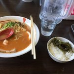 麺屋てんやわんや - えび白湯ラーメン＋無理ライス