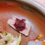 ラ グリーリア - マグロのコンフィ  赤玉ねぎの赤ワイン煮