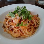 ハーブ キッチン Rosmarino - パスタ・前菜・スープ・ドリンク・デザートセット(1200円) 海老ときのこのトマトクリーム