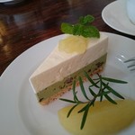 ハーブ キッチン Rosmarino - パスタ・前菜・スープ・ドリンク・デザートセット(1200円) 抹茶とあずき&りんごのレアチーズケーキ