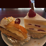 パティスリー シュクレ - （左から）マンゴータルト、いちごショート