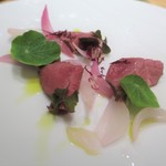 アベー - 香味野菜につけた牛ハツの生ハム