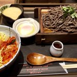 麦とろ物語 with ヘルシー麺 - ミニヘルシービビン丼 & 出雲そば(麺半玉プラス) 1,020円+(120円)