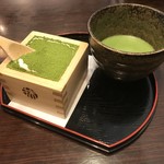 マッチャ ハウス 抹茶館 - 抹茶ティラミス＋抹茶（共の森: 918円）_2017年12月