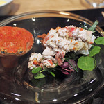 やまぐち - 香住の香箱蟹と香草を組み合わせた一皿