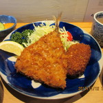 橋の湯食堂 - アジフライ