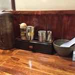 らーめん 福籠 - カウンター薬味セット