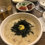 小公粥家 - ソゴンSpecial粥と付け出し（韓国海苔、根昆布、チャンジャ、白菜キムチ）
