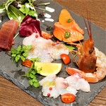 Our specialty Seafood carpaccio platter