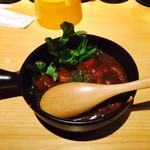 井出家 - キノコと肉ダンゴのデミ煮