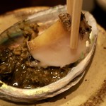 Gomi - 蝦夷あわびと大根の酒蒸し、肝和え付き