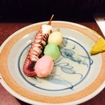 おかめ - タコ、３色団子