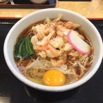 小諸そば - かき揚げ玉子そば(温)(400円)