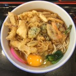 小諸そば - かき揚げ玉子そば(380円)