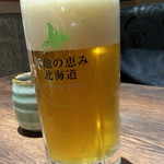 大地の恵み北海道 - ABASHIRIプレミアムビール中ジョッキ830円