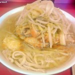 ラーメン二郎 ひばりヶ丘駅前店 - ラーメン豚入り(豚4枚) 「ニンニク」(850円)