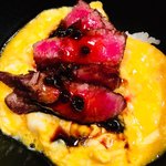 京天神 野口 - 牛肉の玉じめ丼