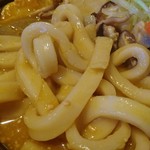 Kyuubee Ya - うどんと同じく、高密度なほうとう麺。固いゆえの咀嚼が満足感を上げてくれます。