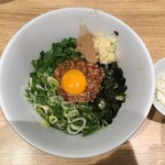 麺屋キラメキ 京都三条 - 台湾まぜそば「直太郎」〆ごはん付き(並)200g 780円