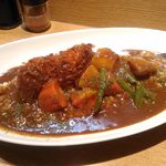 カレーや うえの - メンチカツ野菜カレー